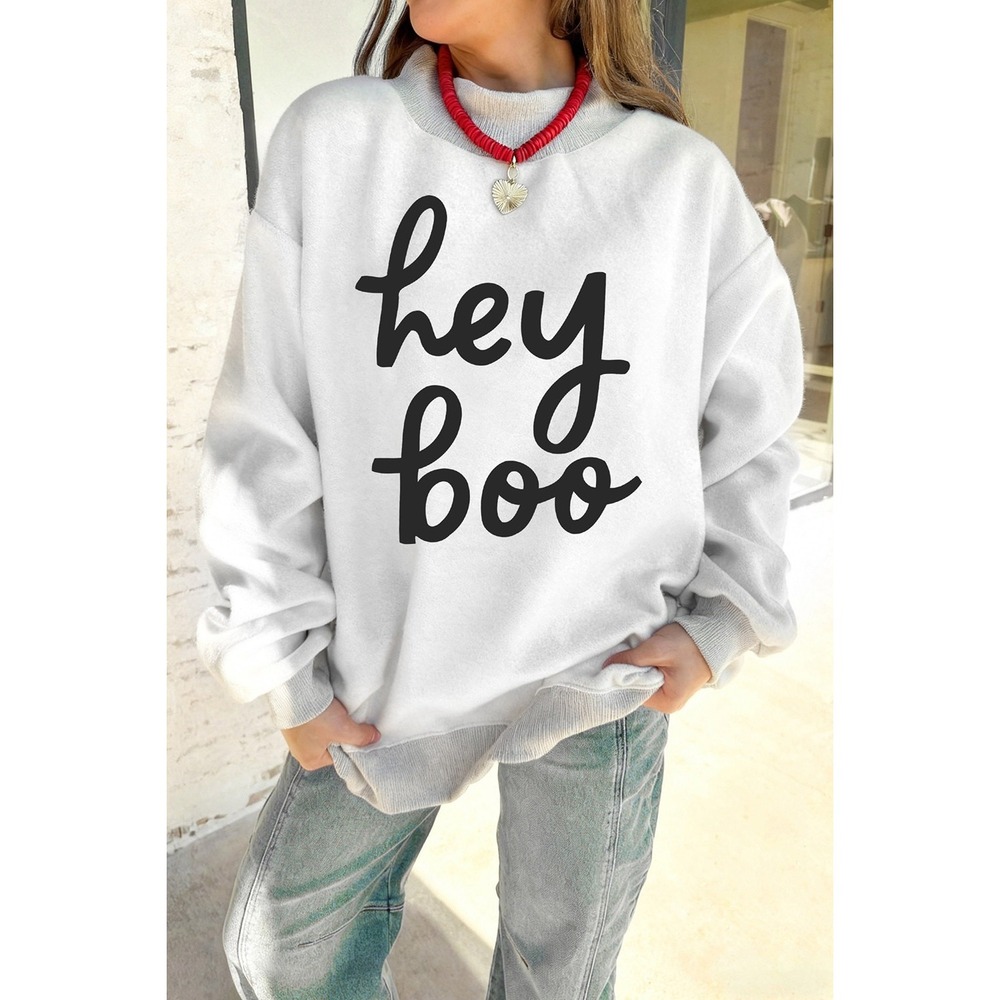 Reversible Halloween Graphic Mock Neck Tunic Sweatshirt - Large